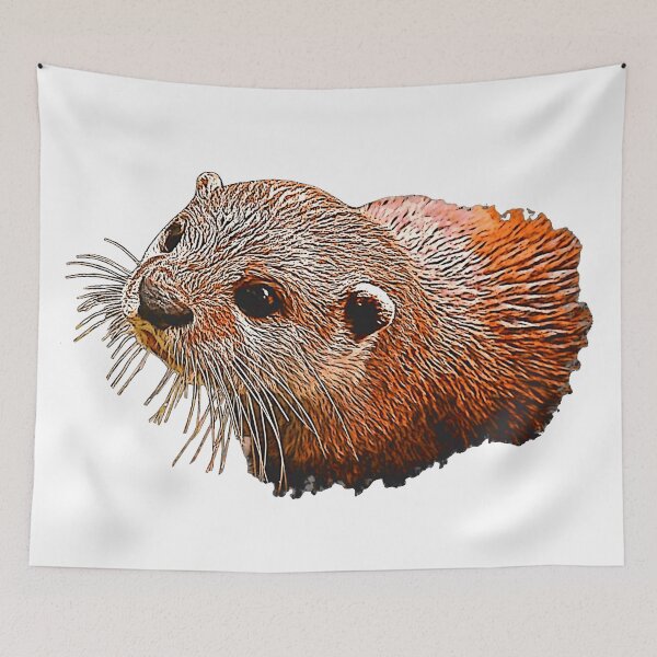Item preview, Otter canvas pattern, animal lover outfits, adorable ottershirts designed and sold by Kirei-Lily.