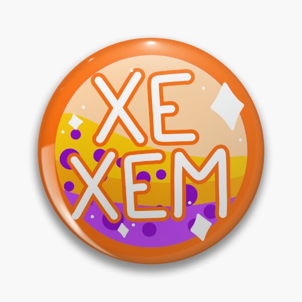 Item preview, xe/xem orange & purple boba designed and sold by pridefrogprints.