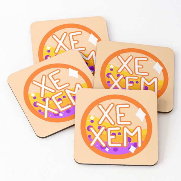 Item preview, xe/xem orange & purple boba designed and sold by pridefrogprints.