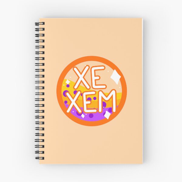 Item preview, xe/xem orange & purple boba designed and sold by pridefrogprints.