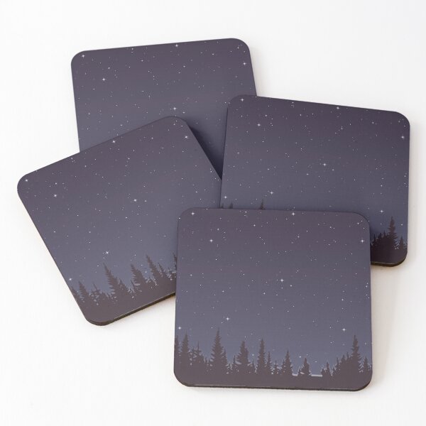 Item preview, night starry sky background, landscape with stars designed and sold by SabinArt.