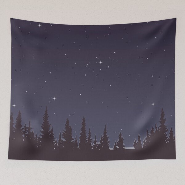 Item preview, night starry sky background, landscape with stars designed and sold by SabinArt.