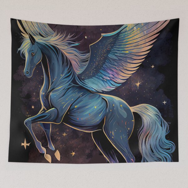 Item preview, Winged Horse on Starry Night designed and sold by SoloSeal.