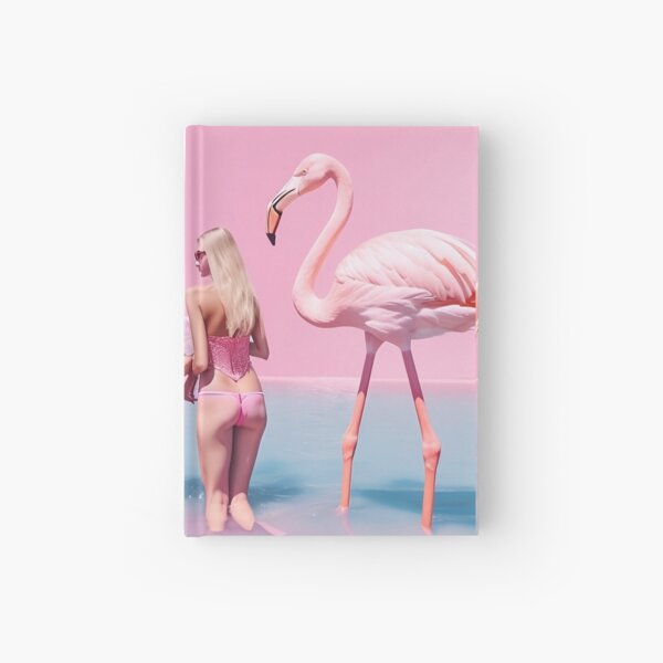 Women with flamingos Hardcover Journal