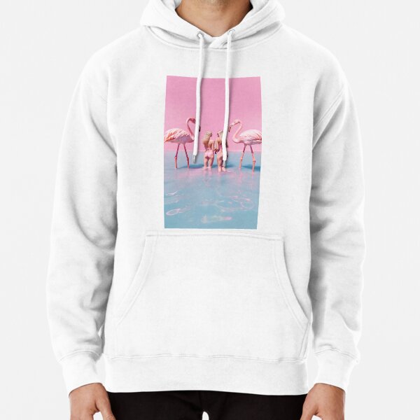 Women with flamingos Pullover Hoodie