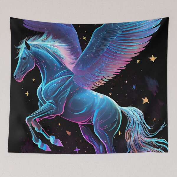 Item preview, Winged Horse on Starry Night designed and sold by SoloSeal.