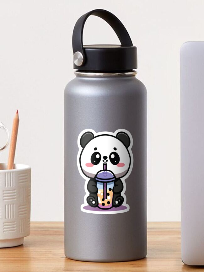 Courageous Strong Kawaii Anime Panda Drinking Boba Bubble Tea Gift