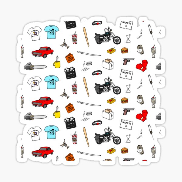 Pulp fiction pattern Sticker