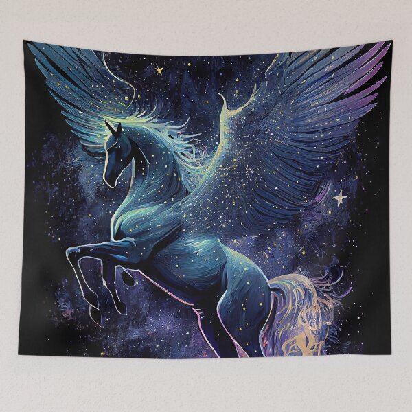 Item preview, Winged Horse on Starry Night designed and sold by SoloSeal.