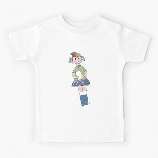 Paper Doll Girl - Whimsical Art- Christine Quimby Art Kids T-Shirt