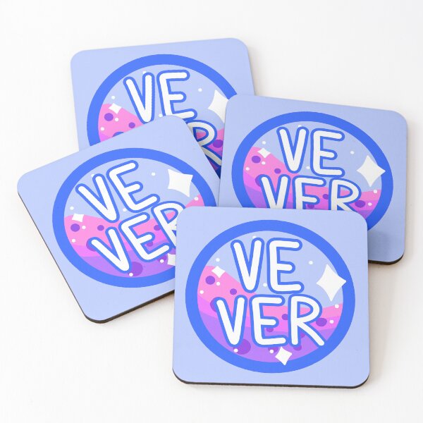 Item preview, ve/ver neon blue & purple boba designed and sold by pridefrogprints.