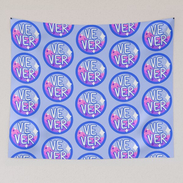 Item preview, ve/ver neon blue & purple boba designed and sold by pridefrogprints.