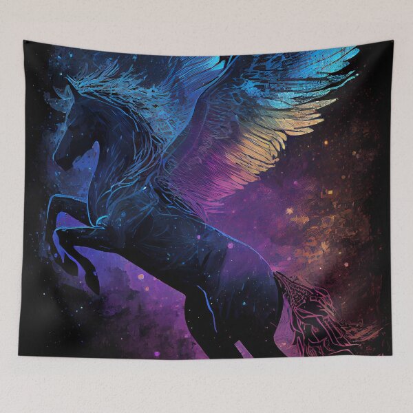 Item preview, Winged Horse on Starry Night designed and sold by SoloSeal.