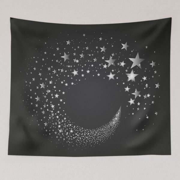Item preview, realistic silver stars background designed and sold by SabinArt.