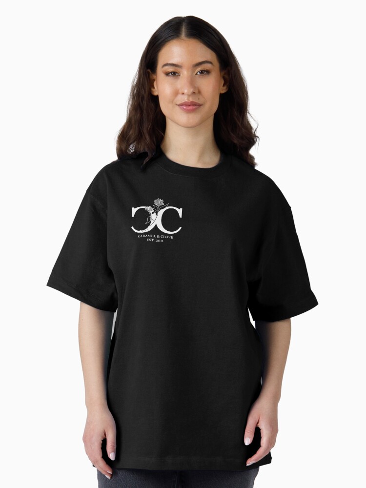 Thumbnail 2 of 7, Oversized T-Shirt, Caramel & Clove Logo (White Design) designed and sold by PlanarProd.