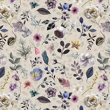 Artwork thumbnail, Botanical Pattern by Emma   Reznikova