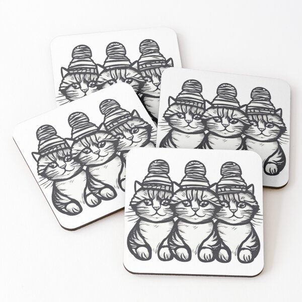 Item preview, Cozy Cats in Winter Hats Design for a Warm and Playful Look designed and sold by MediaPOX.