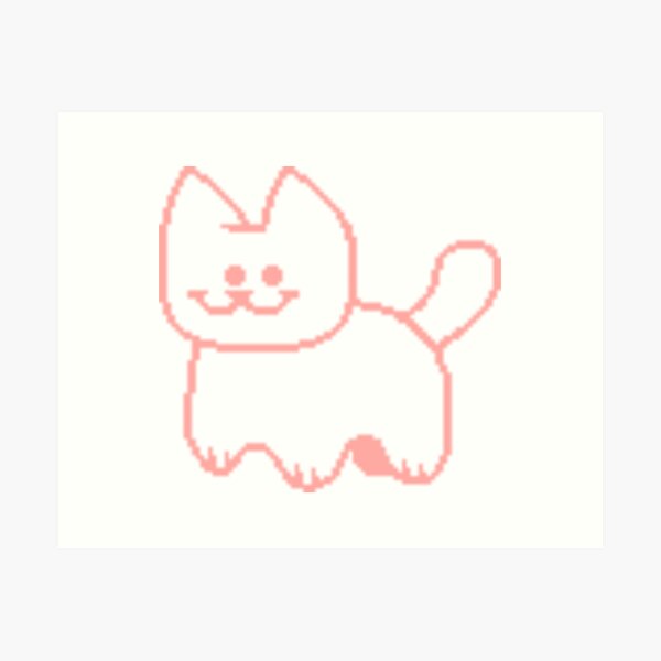 Kitten Pixel Art Prints for Sale