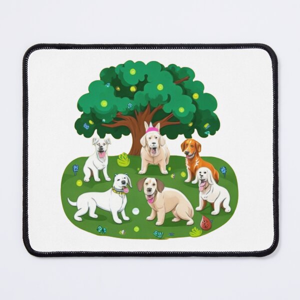 Item preview, Playful Dogs in the Park Artwork for a Fun and Lively Look designed and sold by MediaPOX.
