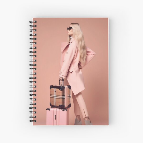 Travel Blonde Woman  Spiral Notebook