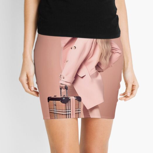 Travel Blonde Woman Mini Skirt