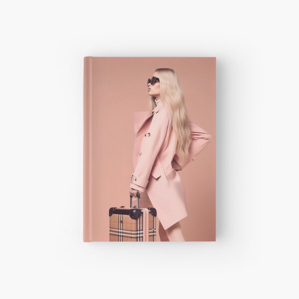 Travel Blonde Woman Hardcover Journal
