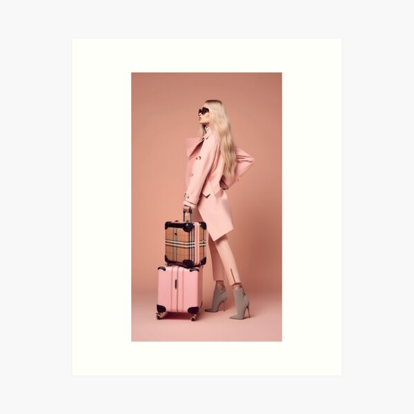 Travel Blonde Woman Art Print