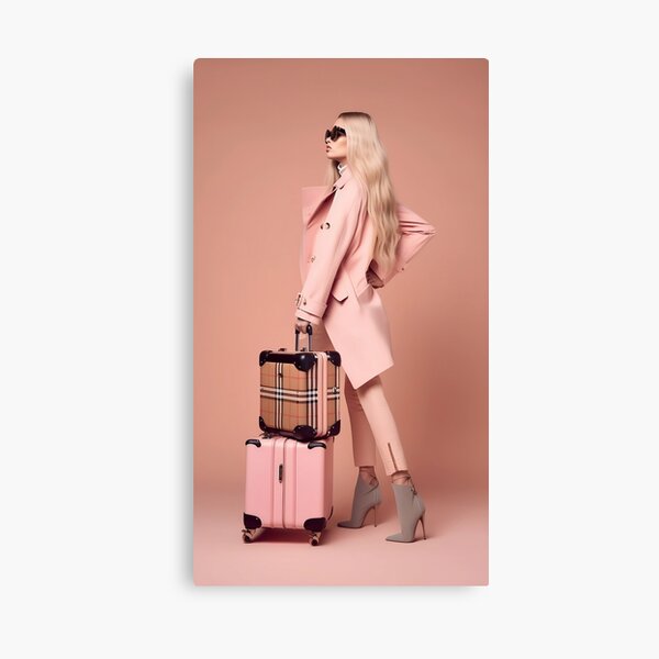 Travel Blonde Woman Canvas Print