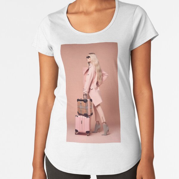 Travel Blonde Woman  Premium Scoop T-Shirt