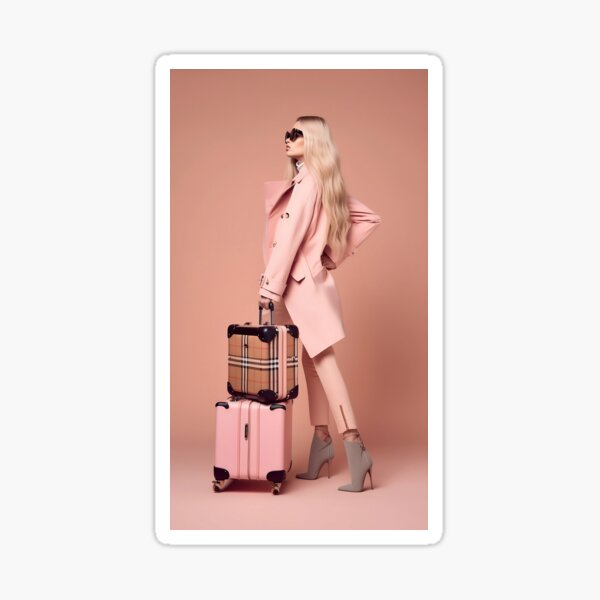 Travel Blonde Woman Sticker