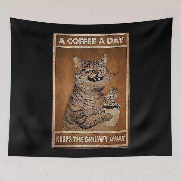 Item preview, A Coffee A Day Keep The Grumpy Away Cat Lover designed and sold by Delmonico2022.