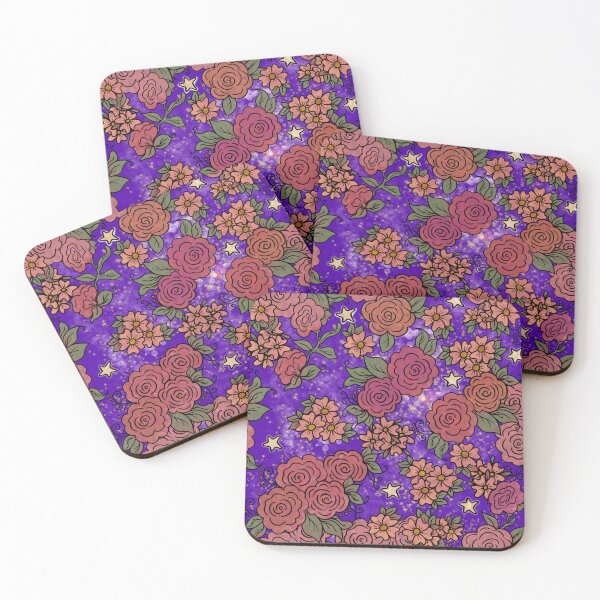 Item preview, Roses and Stars on Purple designed and sold by Kristi Duggins.