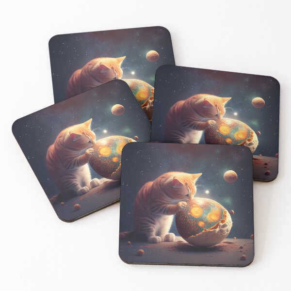 Item preview, The cat is eating the planets on space - cat lover designed and sold by SameeraDammeyer.