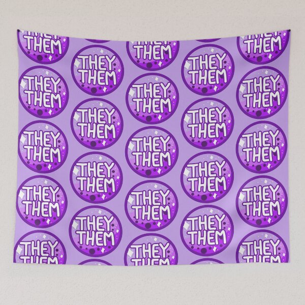 Item preview, they/them purple boba designed and sold by pridefrogprints.