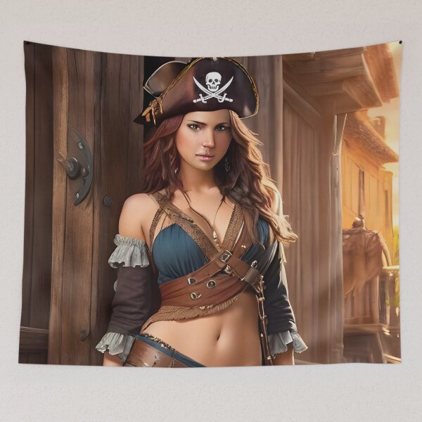 Item preview, Pirate girl shipping off designed and sold by magikman65.