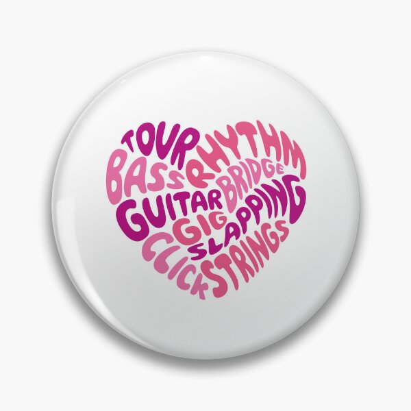 Item preview, I love bass guitar (pink heart) designed and sold by I-dsgn.