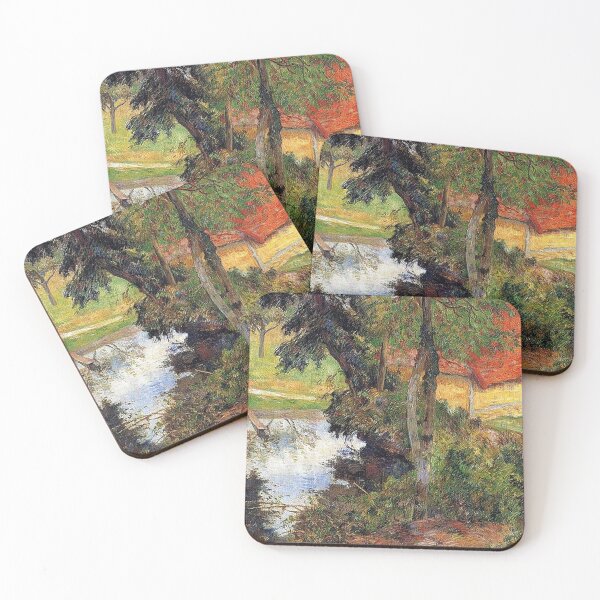 Item preview, Landscape With Red Roof by Paul Gauguin designed and sold by tomorrowsart.