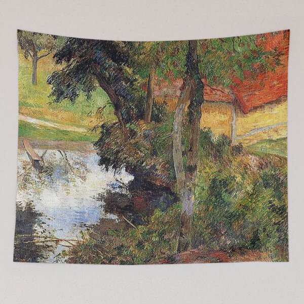 Item preview, Landscape With Red Roof by Paul Gauguin designed and sold by tomorrowsart.