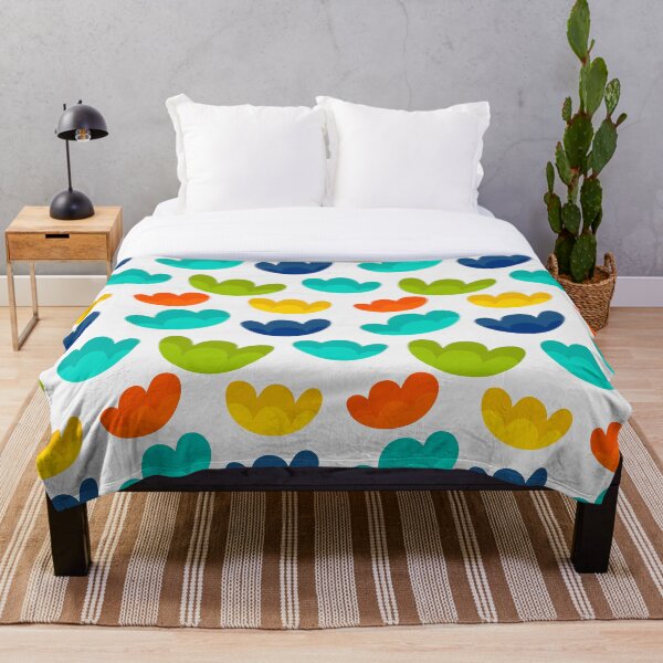Item preview, Abstract Mid-Centery Modern Mod Colorful Flowers designed and sold by Kathy Osborne Studio.