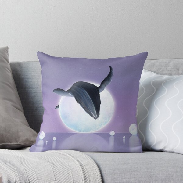 Item preview, whale on moons designed and sold by purplewhales.