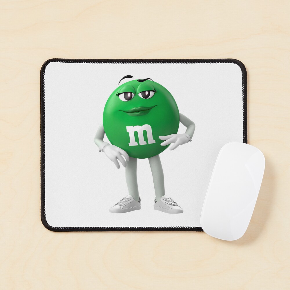 Green M&M character Sticker for Sale by Trasarual