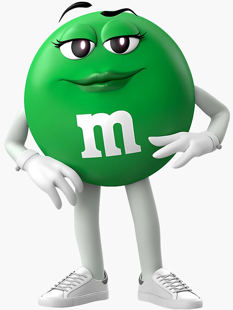 Green M&M character Postcard for Sale by Trasarual