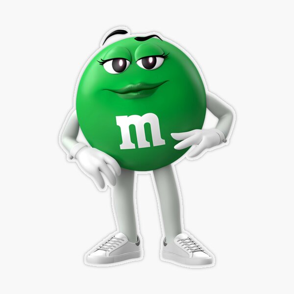 Green Female M&M Decal / Sticker 50