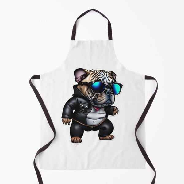 Item preview, Cool English Bulldog Sticker with Leather Jacket and Sunglasses designed and sold by MediaPOX.