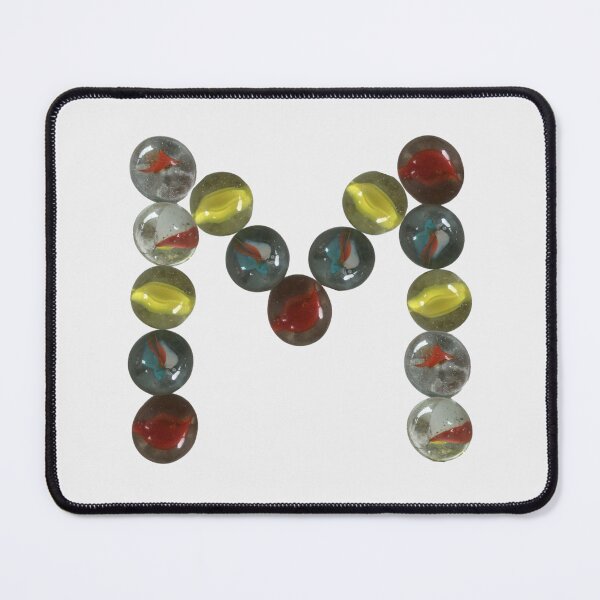 Item preview, M is for Marbles | Marbles game | Glass marbles | Letter M | Initial M designed and sold by EveryDayDabble.