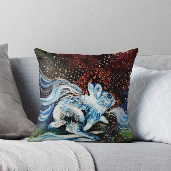Item preview, Floral Space Rabbit Galaxy Hopping Ghost designed and sold by fugitiverabbit.