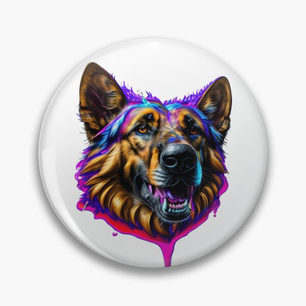 Item preview, Epic German Shepherd Splash Art with Colorful Paint designed and sold by MediaPOX.