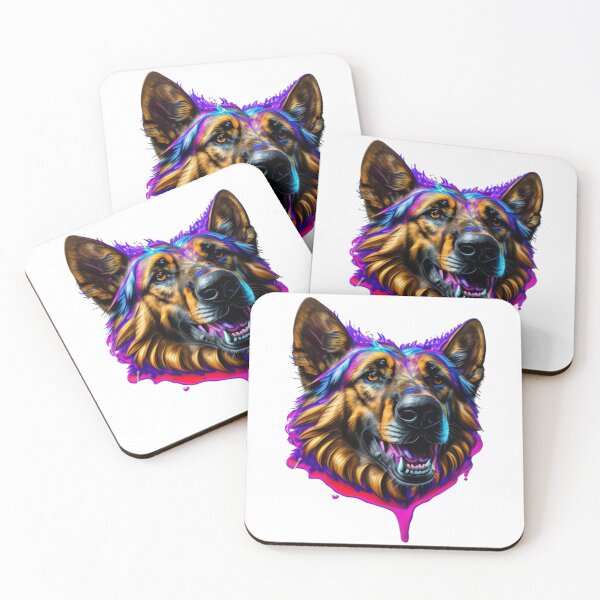 Item preview, Epic German Shepherd Splash Art with Colorful Paint designed and sold by MediaPOX.