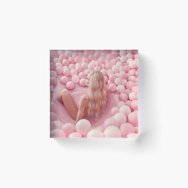 Woman in the ball pool Acrylic Block