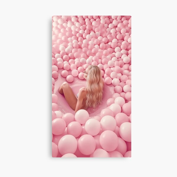 Woman in the ball pool Canvas Print